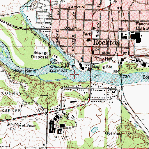 Topographic Map of Pecatonica River, IL