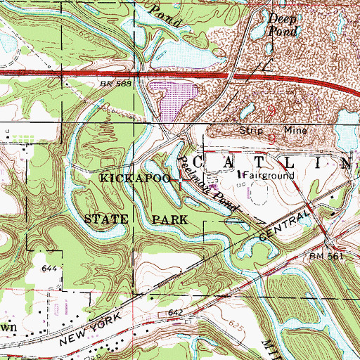 Topographic Map of Peelman Pond, IL
