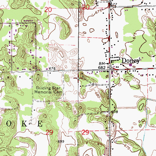 Topographic Map of Pembroke School, IL