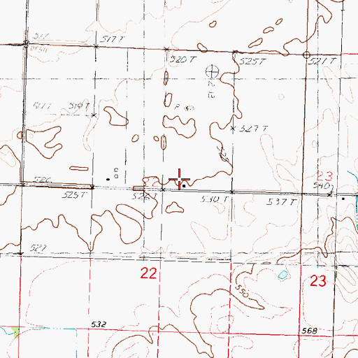 Topographic Map of Pennsylvania Lane School (historical), IL