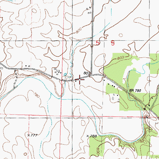 Topographic Map of Perkins Grove Church (historical), IL