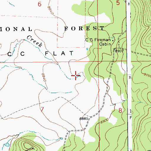 Topographic Map of Admen Tank, AZ