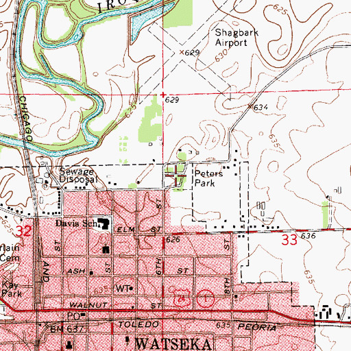 Topographic Map of Peters Park, IL