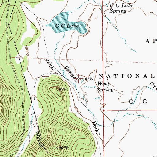 Topographic Map of CC Tank Number Four, AZ