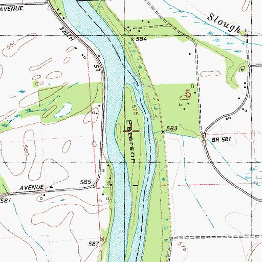 Topographic Map of Peterson Island, IL