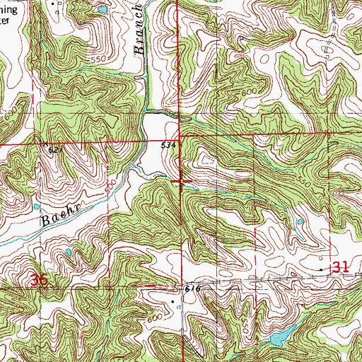Topographic Map of Petri School (historical), IL