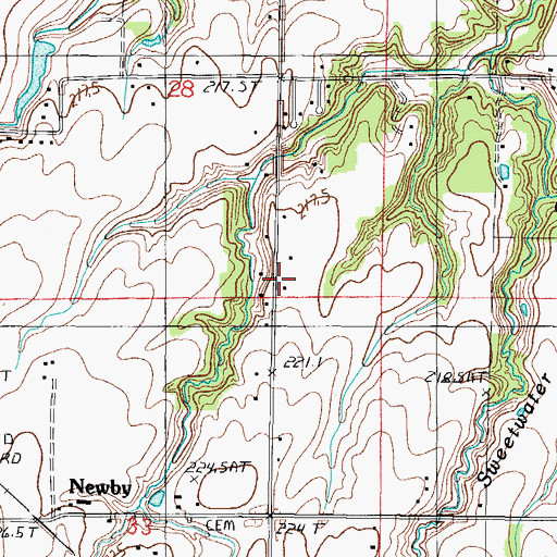 Topographic Map of Phipps School (historical), IL