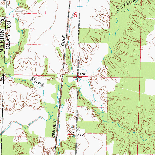 Topographic Map of Pickle Creek, IL