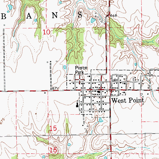 Topographic Map of Pierce Park, IL