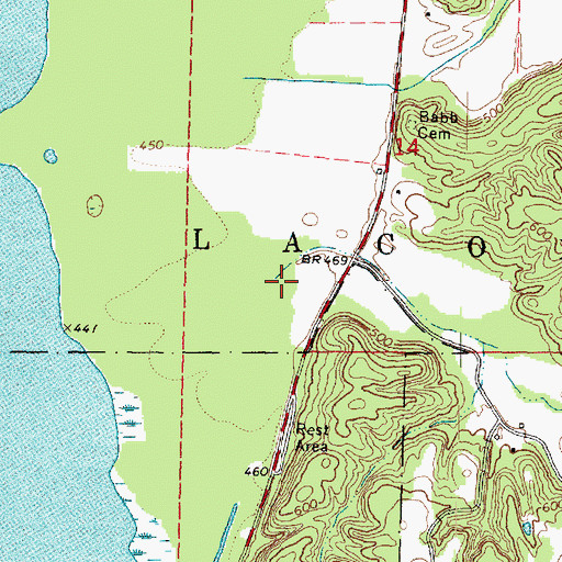 Topographic Map of Pigeon Creek, IL