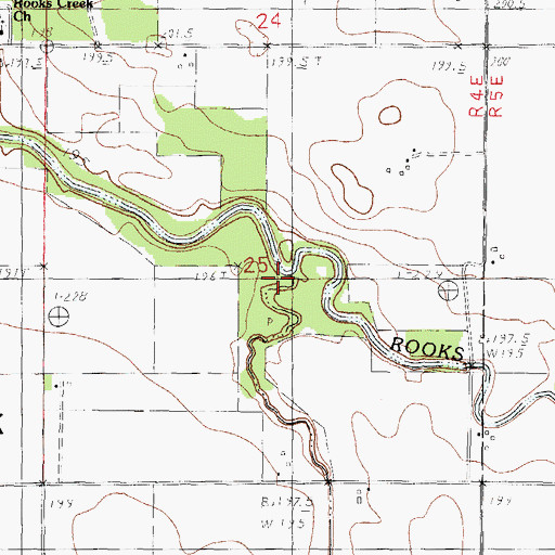 Topographic Map of Pike Creek, IL