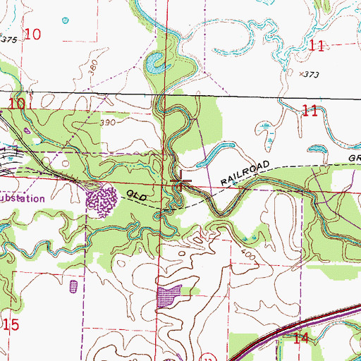 Topographic Map of Piles Fork, IL