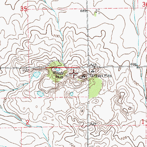 Topographic Map of Pilot Hill, IL