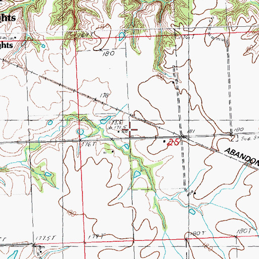 Topographic Map of Pinhook School (historical), IL