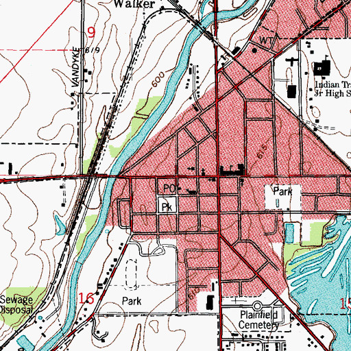 Topographic Map of Plainfield, IL