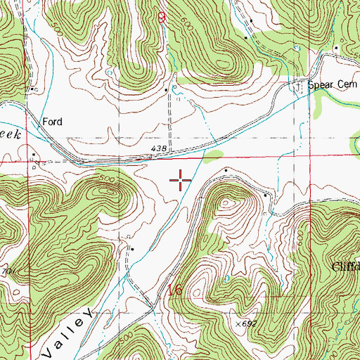 Topographic Map of Pleasant Dale Valley, IL