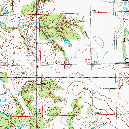Topographic Map of Pleasant Grove School (historical), IL