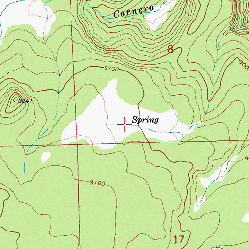 Topographic Map of Lost Spring, AZ