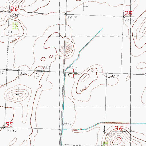 Topographic Map of Pleasant Grove School (historical), IL