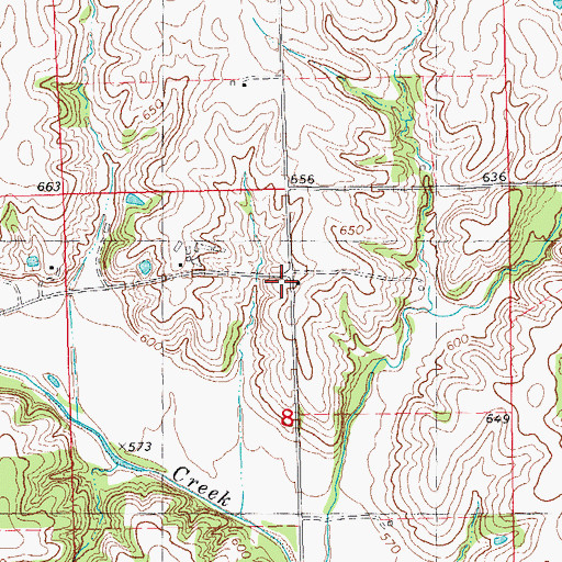 Topographic Map of Pleasant Grove School (historical), IL