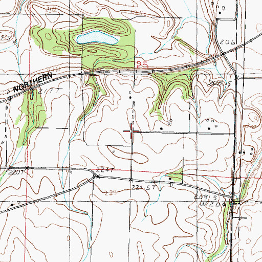 Topographic Map of Pleasant Grove School (historical), IL