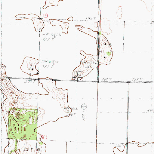 Topographic Map of Pleasant Hill Cemetery, IL