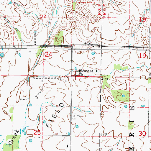 Topographic Map of Pleasant Hill Church, IL
