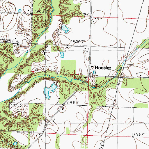 Topographic Map of Pleasant Hill Church, IL