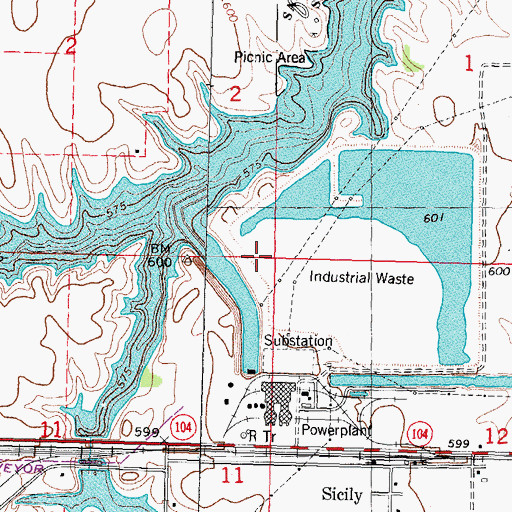 Topographic Map of Pleasant Hill Church (historical), IL