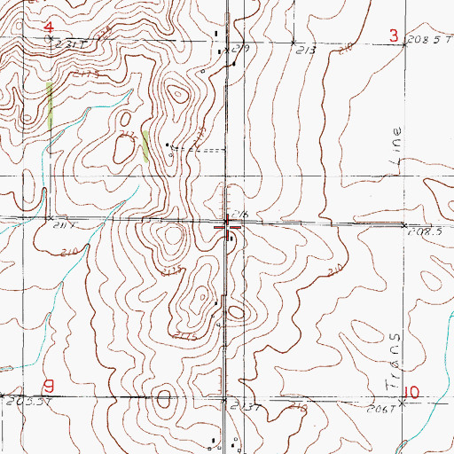 Topographic Map of Pleasant Hill Church, IL
