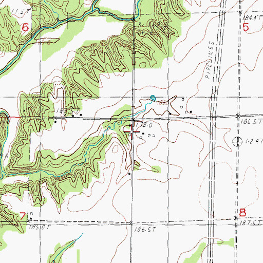 Topographic Map of Pleasant Hill School (historical), IL