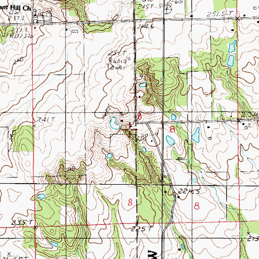 Topographic Map of Pleasant Hill School (historical), IL