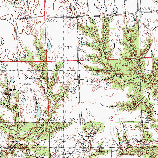 Topographic Map of Pleasant Hill School (historical), IL