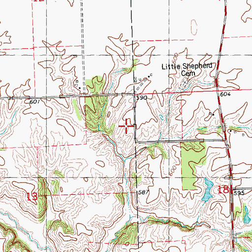 Topographic Map of Pleasant Hill School (historical), IL