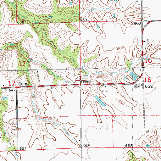 Topographic Map of Pleasant Hill School (historical), IL
