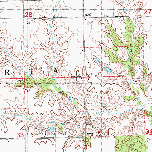 Topographic Map of Pleasant Hill School (historical), IL