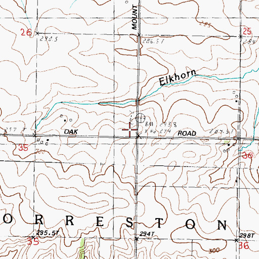 Topographic Map of Pleasant Hill School (historical), IL