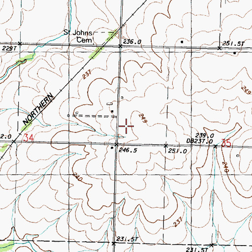 Topographic Map of Pleasant Mound School (historical), IL
