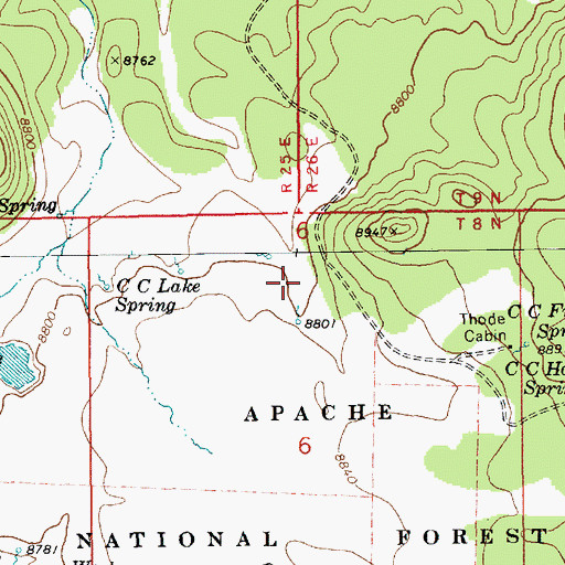 Topographic Map of Road Tank, AZ