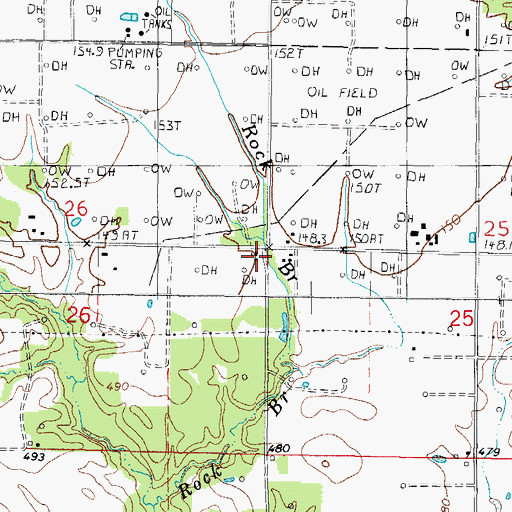 Topographic Map of Pleasant Ridge Church, IL