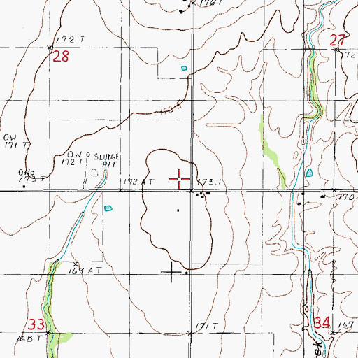 Topographic Map of Pleasant Ridge School (historical), IL