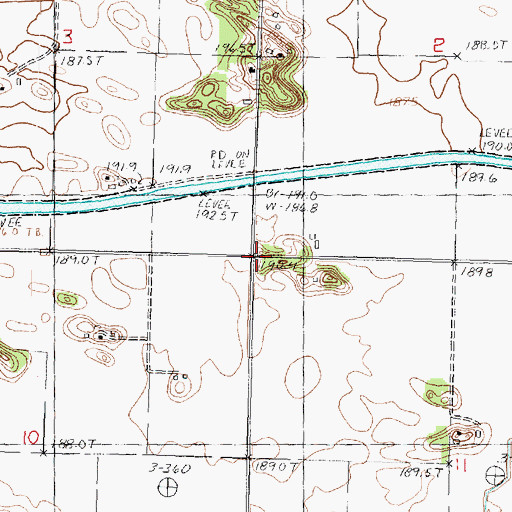Topographic Map of Pleasant Ridge School (historical), IL