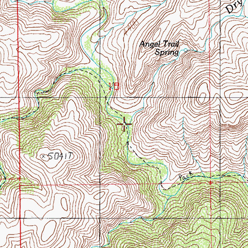 Topographic Map of Dry Prong, AZ
