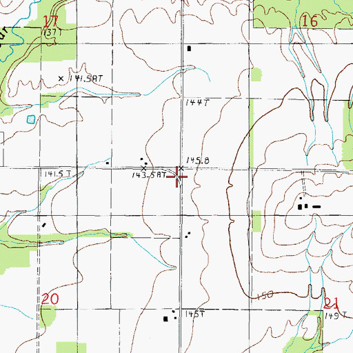 Topographic Map of Pleasant Valley Church (historical), IL