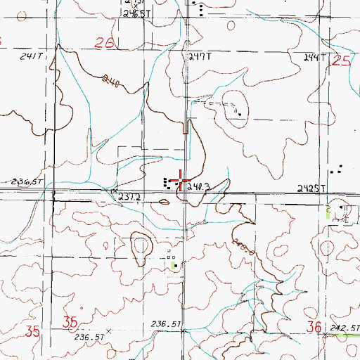 Topographic Map of Pleasant Valley School (historical), IL