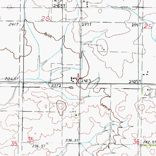 Topographic Map of Pleasant Valley School (historical), IL