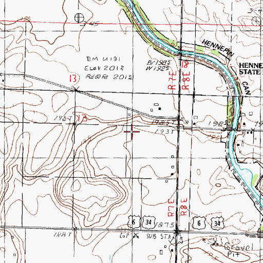 Topographic Map of Pleasant Valley School (historical), IL