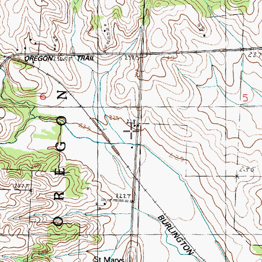 Topographic Map of Pleasant Valley School (historical), IL