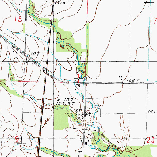 Topographic Map of Pleasant View School (historical), IL