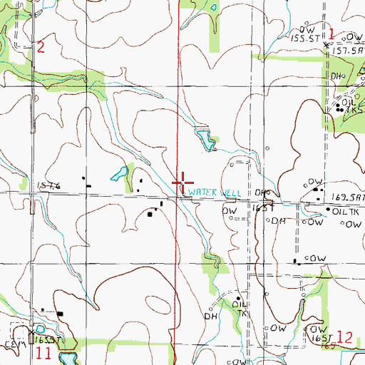 Topographic Map of Pleasant View School (historical), IL